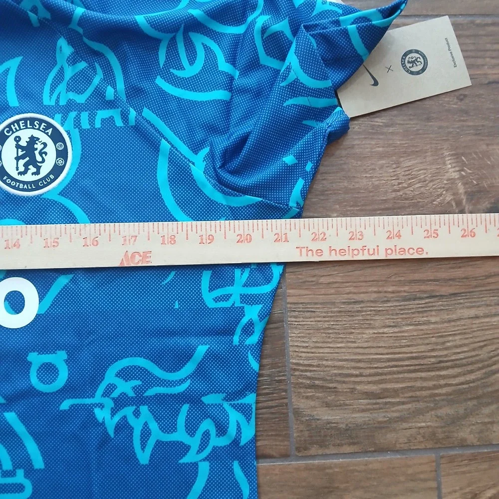 Chelsea‎ FC Jersey Womens Large Blue Soccer Nike Pre-Match Kit Uniform Stretch